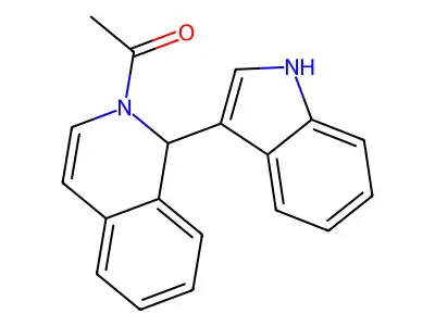 Isoquinoline, 2-acetyl-1,2-dihydro-1-(1H-indol-3-yl)- structure