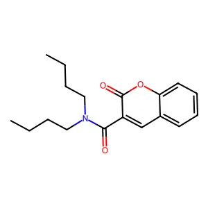 N,N-Dibutyl-2-oxo-2H-chromene-3-carboxamide structure