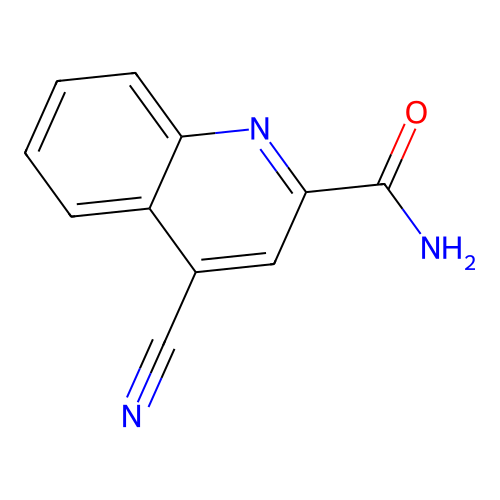 4-Cyano-2-quinolinecaboxamide structure