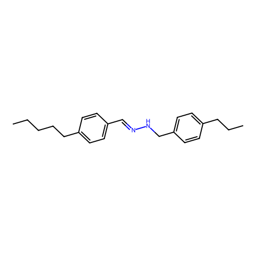 N-[(4-pentylphenyl)methylideneamino]-1-(4-propylphenyl)methanamine structure