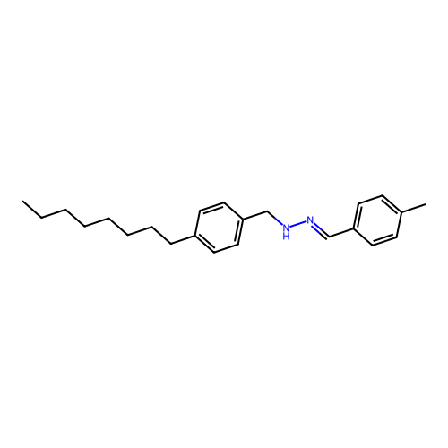 N-[(4-methylphenyl)methylideneamino]-1-(4-octylphenyl)methanamine structure