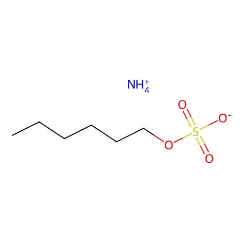 Sulfuric acid, monohexyl ester, ammonium salt (1:1) structure