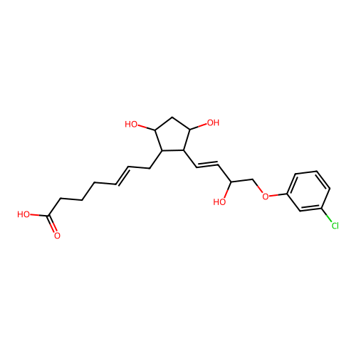 16-(3-chlorophenoxy)-17,18,19,20-tetranorprostaglandin F2 alpha structure