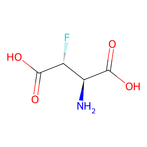 β-氟天冬氨酸 structure