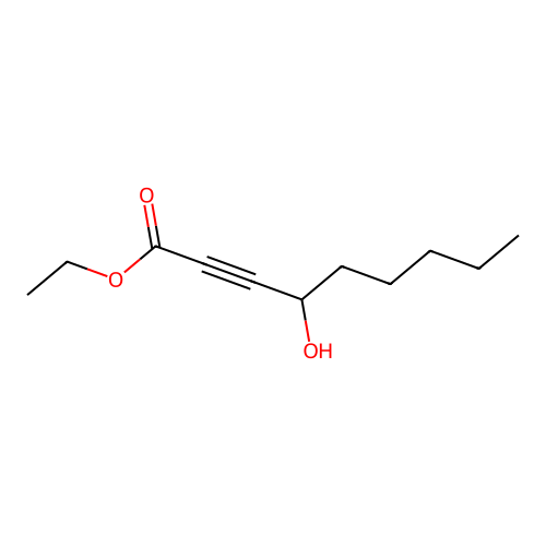 4-Hydroxy-non-2-ynoic acid, ethyl ester structure