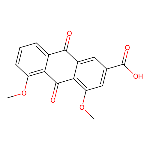 2-Anthracenecarboxylic acid, 9,10-dihydro-4,5-dimethoxy-9,10-dioxo- structure
