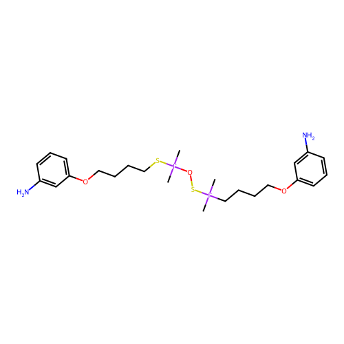 Bis(4-(m-aminophenoxy)butyl)tetramethyldisiloxane structure