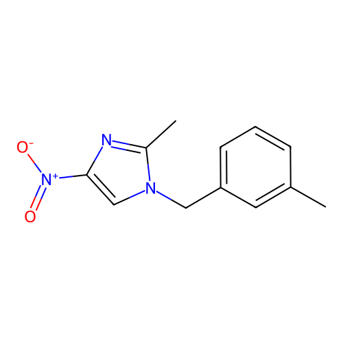 4-nitro-2-methyl-1-(3-methylbenzyl)-1H-imidazole structure