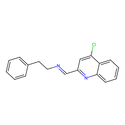 N-[(4-chloro-2-quinolinyl)methylene]-N-(2-phenylethyl)amine structure