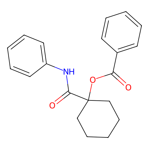 1-(Anilinocarbonyl)cyclohexyl benzoate structure