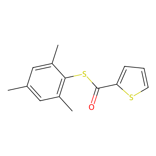 S-mesityl2-thiophenecarbothioate structure