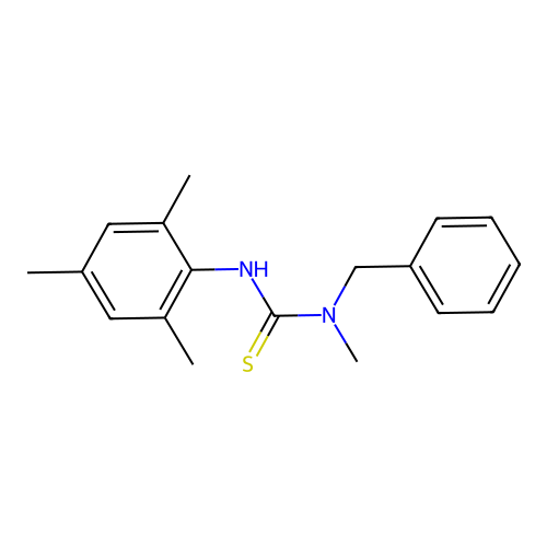 N-benzyl-N'-mesityl-N-methylthiourea structure