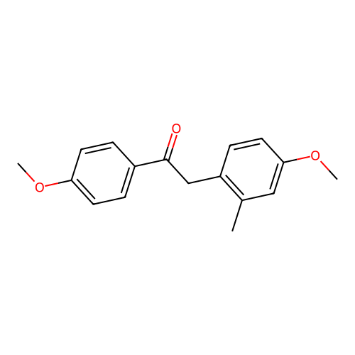 2-(4-Methoxy-2-methylphenyl)-1-(4-methoxyphenyl)ethanone structure