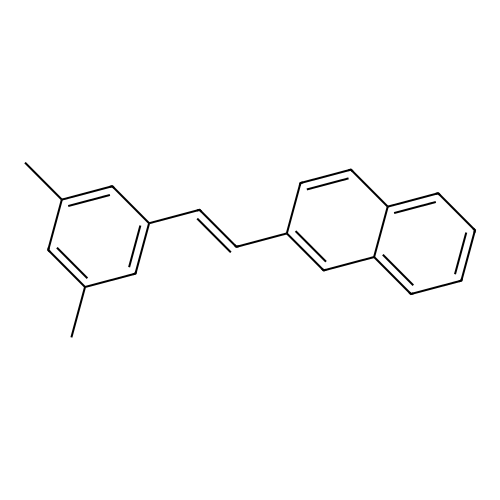 2-[2-(3,5-Dimethylphenyl)ethenyl]naphthalene structure