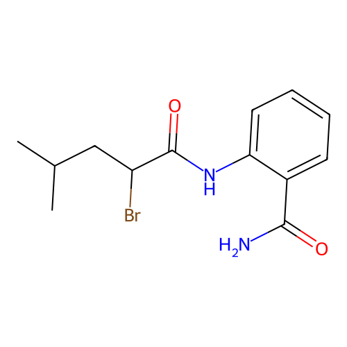 2-[(2-Bromo-4-methylpentanoyl)amino]benzamide structure