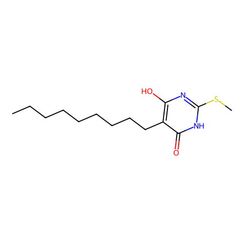 2-(Methylsulfanyl)-5-nonyl-4,6-pyrimidinediol structure