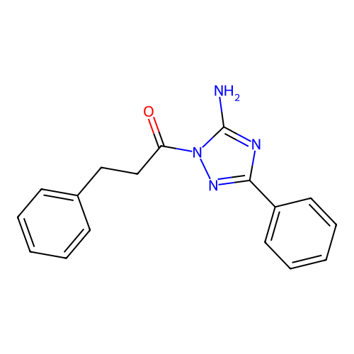 1-(5-Amino-3-phenyl-1,2,4-triazol-1-yl)-3-phenylpropan-1-one structure