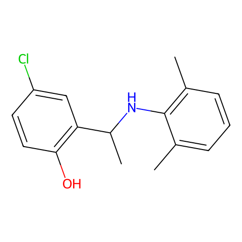 4-Chloro-2-[1-(2,6-dimethylanilino)ethyl]phenol structure