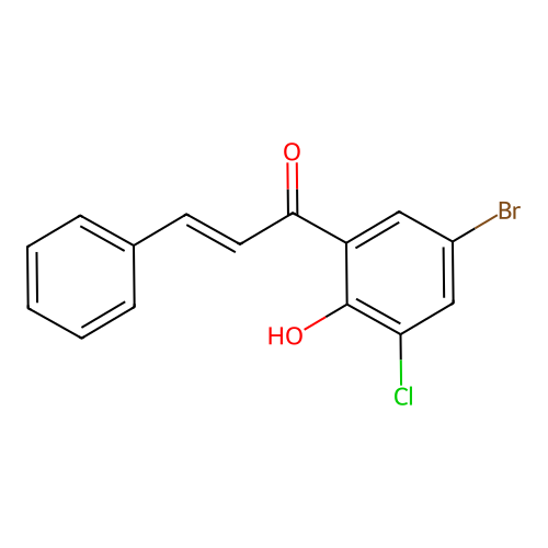5'-Bromo-3'-chloro-2'-hydroxychalcone structure