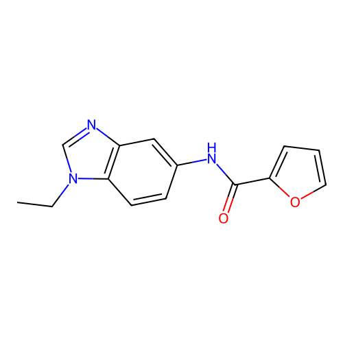 N-(1-ethyl-1H-benzimidazol-5-yl)-2-furamide structure