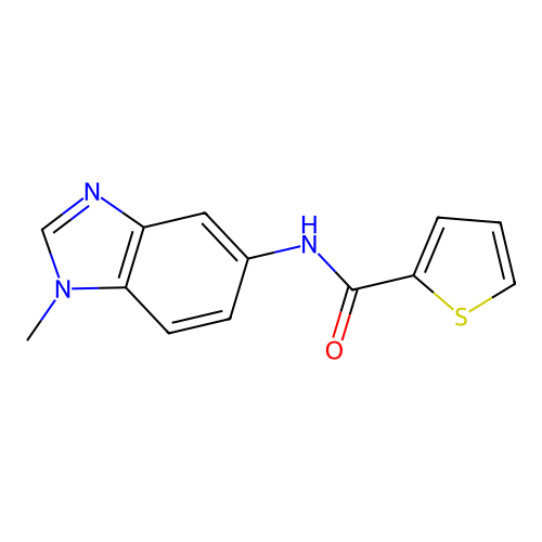N-(1-methyl-1H-benzimidazol-5-yl)thiophene-2-carboxamide structure