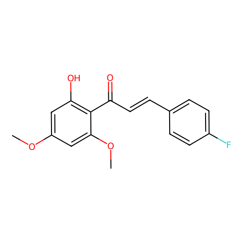 4',6'-Dimethoxy-4-fluoro-2'-hydroxychalcone structure