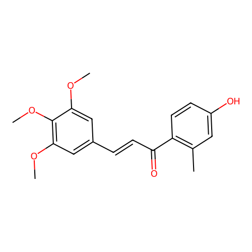 1-(4-Hydroxy-2-methylphenyl)-3-(3,4,5-trimethoxyphenyl)prop-2-en-1-one structure