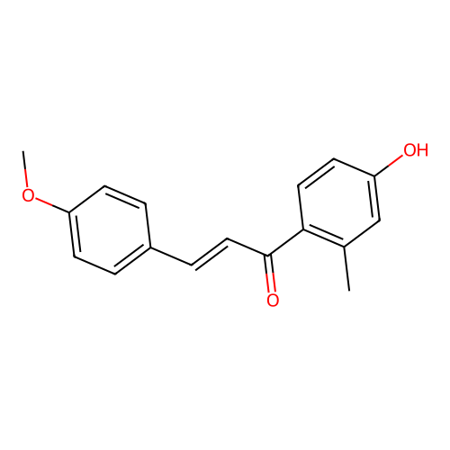 4'-Hydroxy-4-methoxy-2'-methylchalcone structure