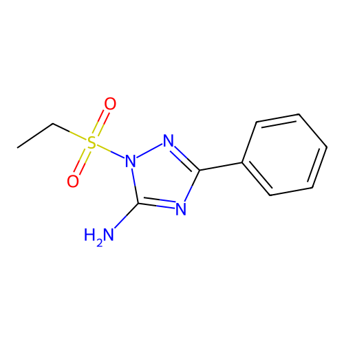 2-Ethylsulfonyl-5-phenyl-1,2,4-triazol-3-amine structure