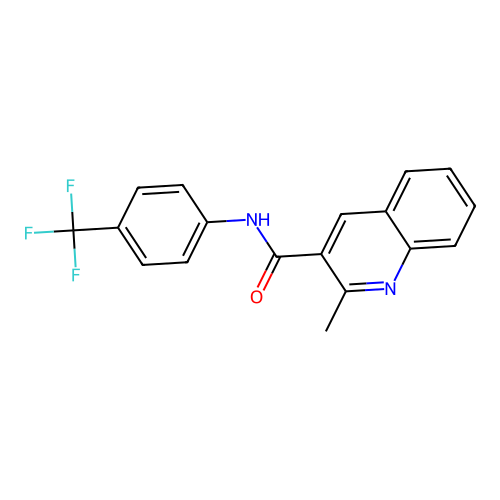 2-methyl-N-[4-(trifluoromethyl)phenyl]-3-quinolinecarboxamide structure