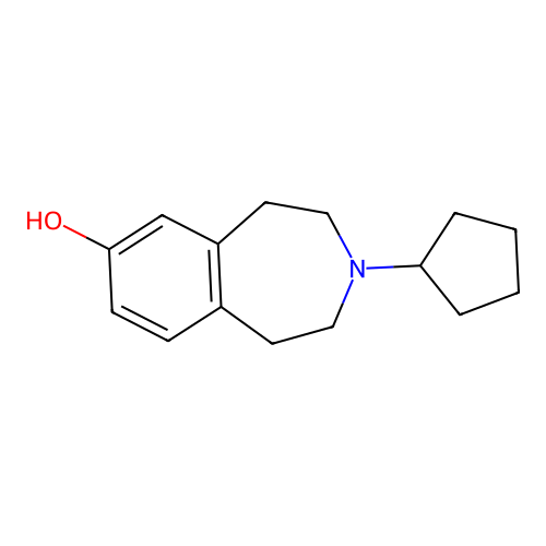 3-Cyclopentyl-2,3,4,5-tetrahydro-1H-3-benzazepin-7-ol structure