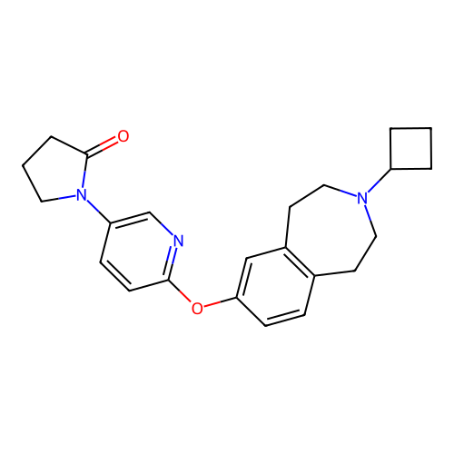 1-(6-((3-CYCLOBUTYL-2,3,4,5-TETRAHYDRO-1H-BENZO[D]AZEPIN-7-YL)OXY)PYRIDIN-3-YL)PYRROLIDIN-2-ONE structure