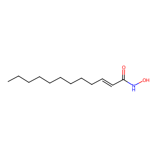 (E)-N-Hydroxy-2-dodecenamide structure