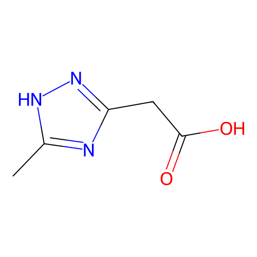 2-(3-methyl-1H-1,2,4-triazol-5-yl)acetic acid structure