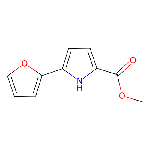 1H-Pyrrole-2-carboxylic acid, 5-(2-furanyl)-, methyl ester structure