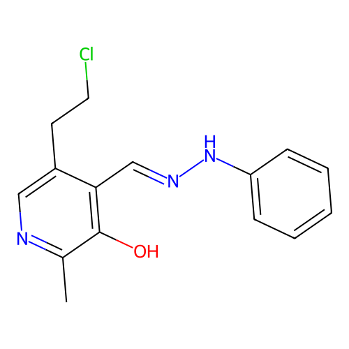5-(2-Chloroethyl)-2-methyl-4-[(phenylhydrazinylidene)methyl]pyridin-3-ol structure