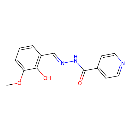 o-Vanillin-isonicotinoyl hydrazone structure