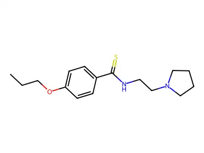Benzamide, p-propoxy-N-(2-pyrrolidinylethyl)thio- structure