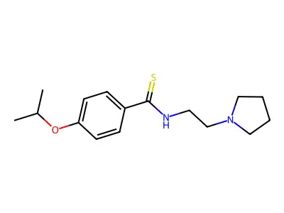 Benzamide, p-isopropoxy-N-(2-pyrrolidinylethyl)thio- structure