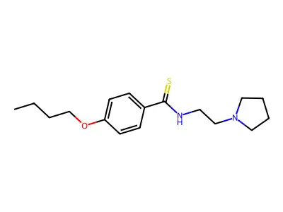 Benzamide, p-butoxy-N-(2-pyrrolidinylethyl)thio- structure