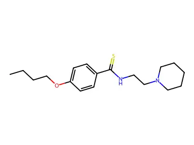 Benzamide, p-butoxy-N-(2-piperidinoethyl)thio- structure