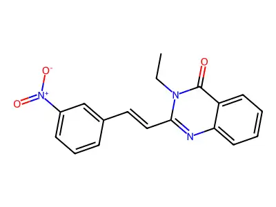 3-ethyl-2-[(E)-2-(3-nitrophenyl)ethenyl]quinazolin-4-one structure