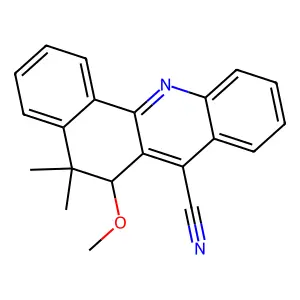 6-methoxy-5,5-dimethyl-6H-benzo[c]acridine-7-carbonitrile structure