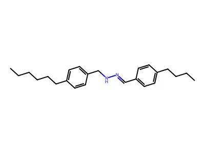 N-[(4-butylphenyl)methylideneamino]-1-(4-hexylphenyl)methanamine structure
