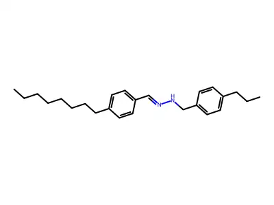 N-[(4-octylphenyl)methylideneamino]-1-(4-propylphenyl)methanamine structure