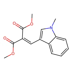 dimethyl 2-((1-methyl-1H-indol-3-yl)methylene)malonate structure