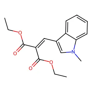 diethyl 2-((1-methyl-1H-indol-3-yl)methylene)malonate structure