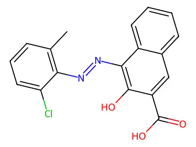4-[2-(2-Chloro-6-methylphenyl)diazenyl]-3-hydroxy-2-naphthalenecarboxylic acid structure