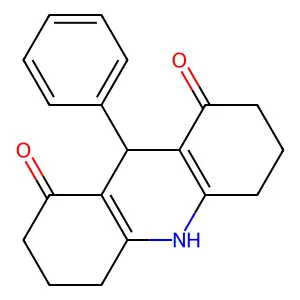9-Phenyl-2,3,4,5,6,7,9,10-octahydroacridine-1,8-dione structure