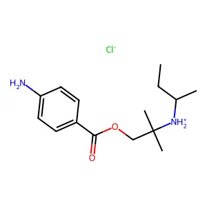Benzoic acid, p-amino-, (2-(sec-butylamino)-2-methyl)propyl ester, hydrochloride structure